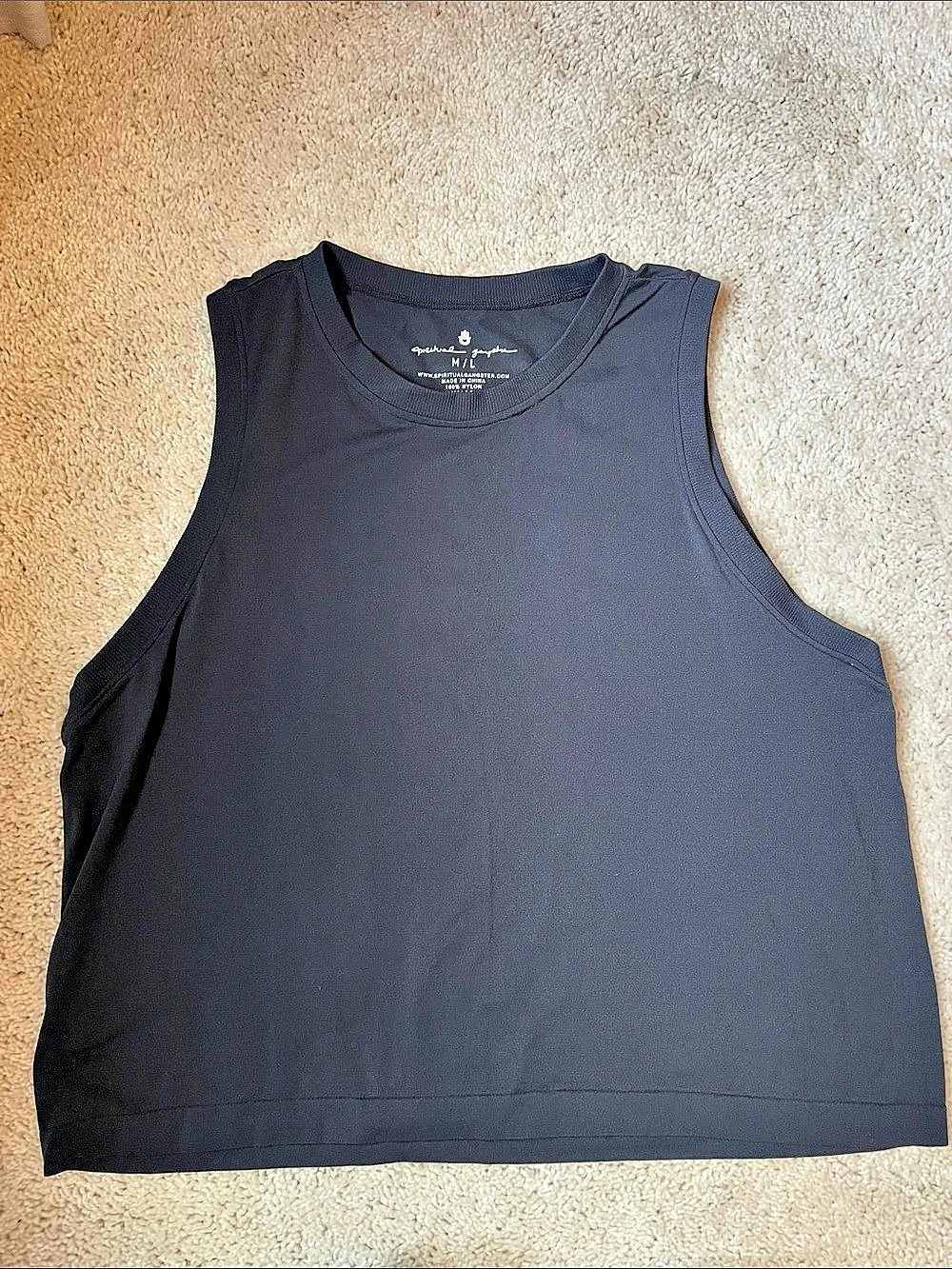 Spiritual Gangster Tank Top in Black Size M/L